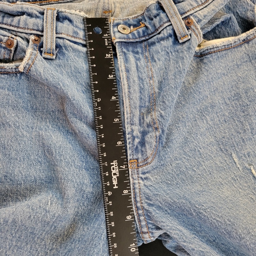 ABERCROMBIE & FITCH THE BAGGY LOW RISE WOMENS 27(30" WAIST) DENIM JEANS RAW HEM - Picture 4 of 6